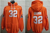 Nike Browns #32 Jim Brown Orange All Stitched Hooded Sweatshirt,baseball caps,new era cap wholesale,wholesale hats